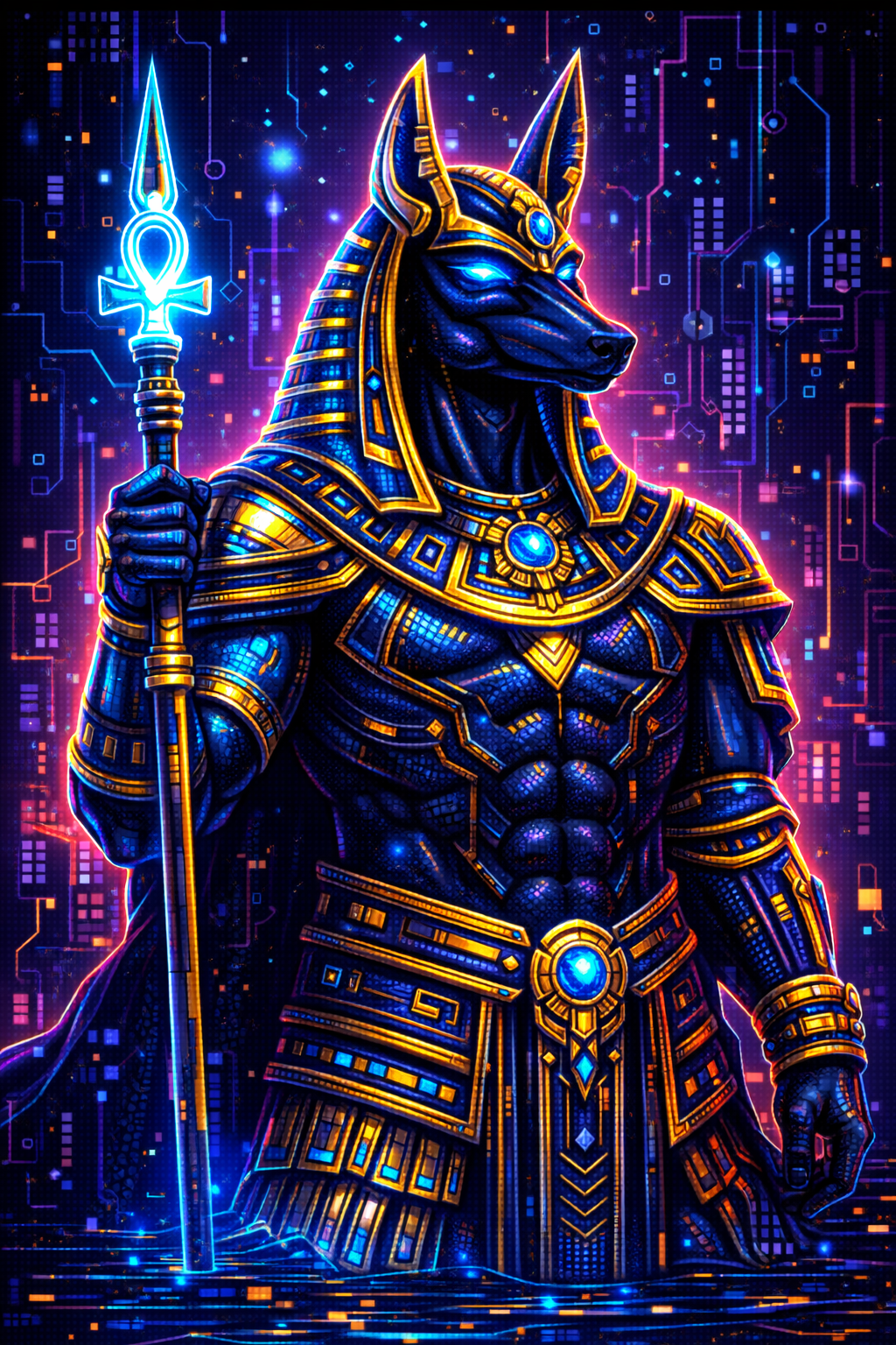 Cyber Anubis – Neon Guardian of the Afterlife