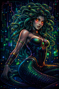 Cyber Medusa – Neon Queen of Serpents