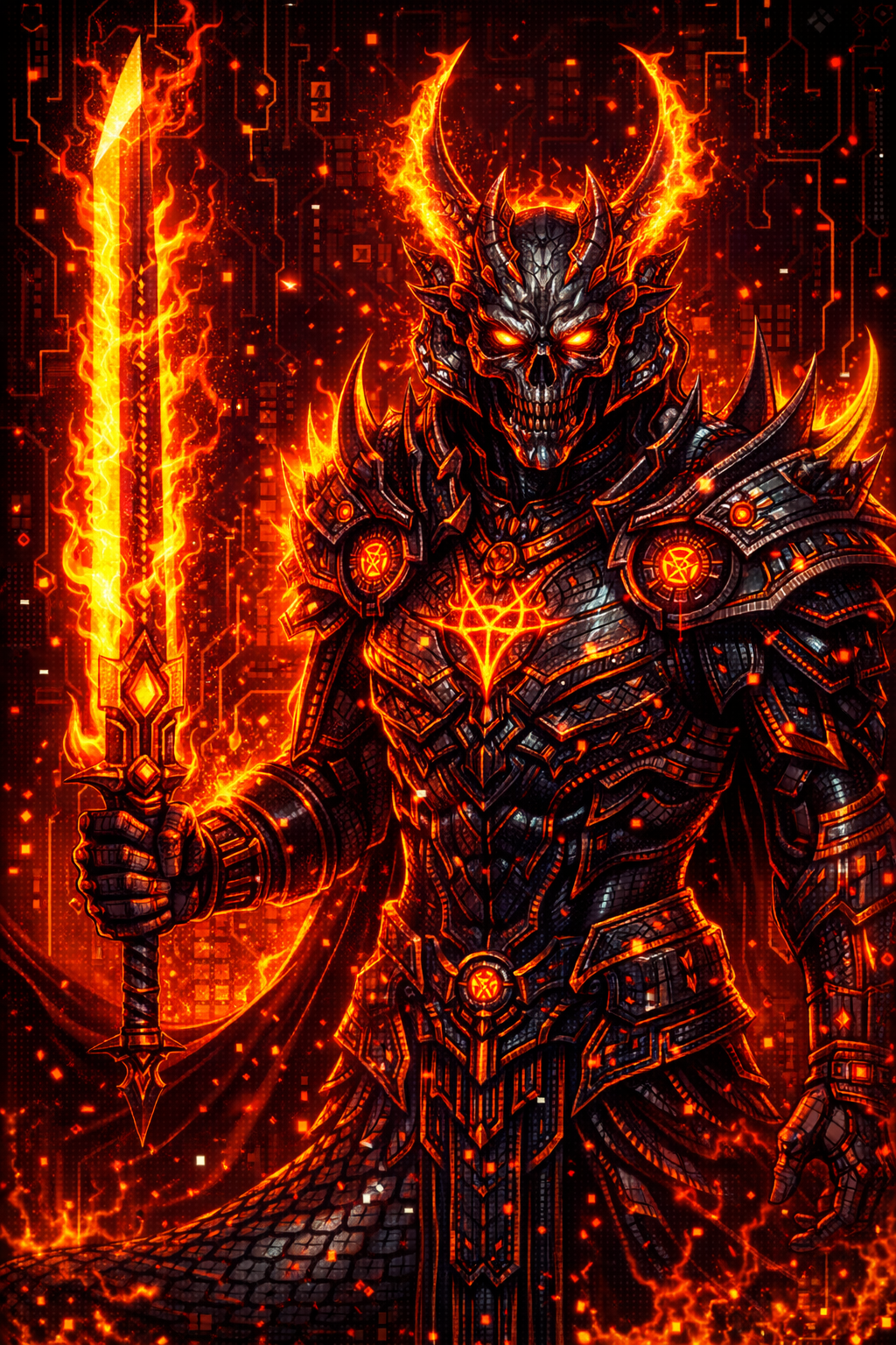 Cyber Demon Warrior – Neon Lord of Chaos
